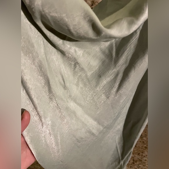 Lulus Mint open back cowl neck midi slip dress. - Picture 3 of 8